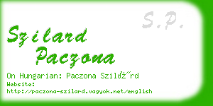 szilard paczona business card